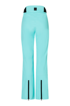 A pair of light blue Bogner Fire + Ice Women's Nessa-T Ski Pants that feature 20K waterproofing and 20K breathability, a premium 4-way stretch technical fabric, and a sleek silhouette.