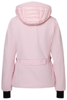 Bogner FIRE + ICE Women's Cadja3 ski jacket with 4-way stretch fabric, Thermore Ecodown insulation, quilted hood and adjustable waist.