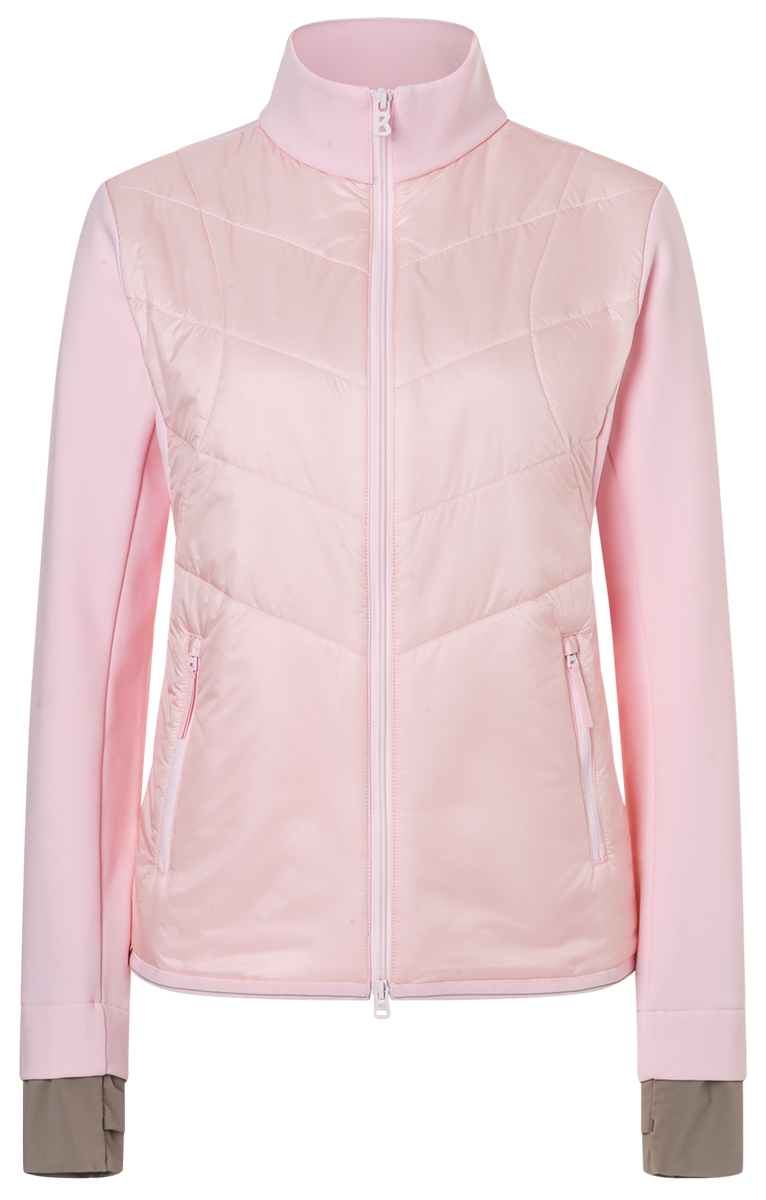 Bogner FIRE + ICE Women's Gilian Insulator Jacket in Neon with quilted front, lightweight insulation and thumb-loop cuffs.