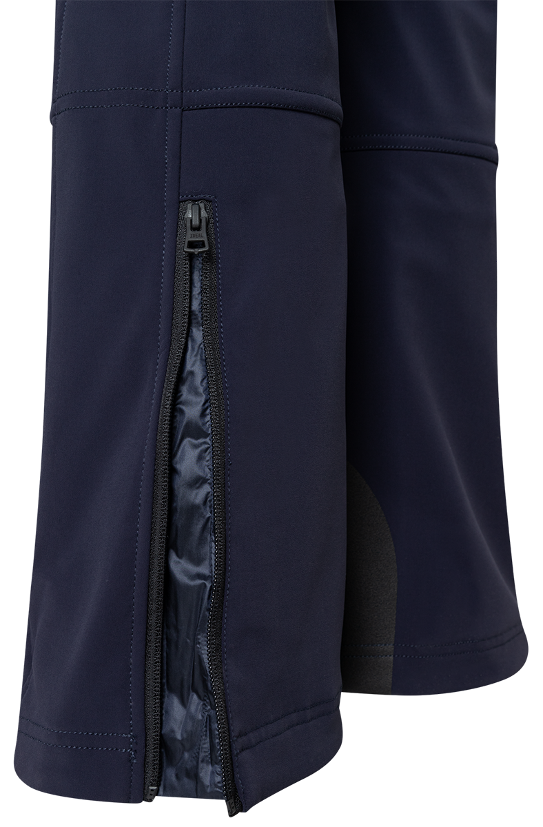 Bogner FIRE + ICE Zea Women's One Piece in Deepest Navy with 4-way stretch softshell, fleece lining and quilted panels.