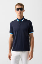 Bogner Men's Arik short-sleeved golf polo with breathable stretch performance fabric and athletic fit for golf and everyday wear