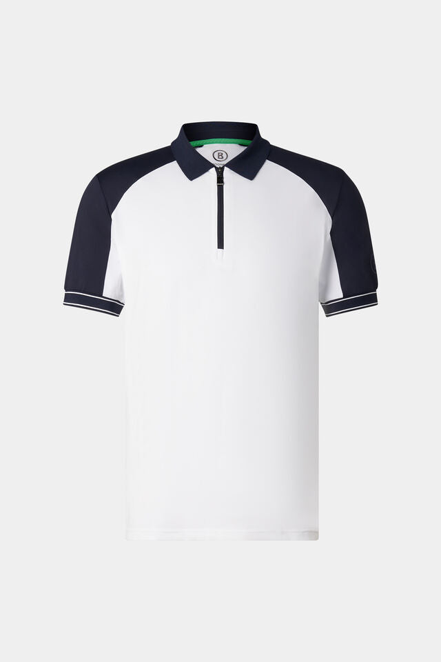 Bogner Men's Fabius functional short-sleeved golf polo with breathable stretch performance fabric and athletic fit