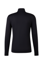 A black Bogner Men's Harry T-Neck sweater which features a quick drying, moisture-wickening, and stretchable technical fabric.