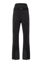 A pair of black Bogner Men's Thore Ski Pants that feature 20K waterproofing and breathability, made from luxurious 4-way stretch fabric in a flattering, fashionable silhouette.