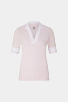 Bogner Women's Elonie golf polo with breathable stretch performance fabric and tailored fit for golf and resort wear