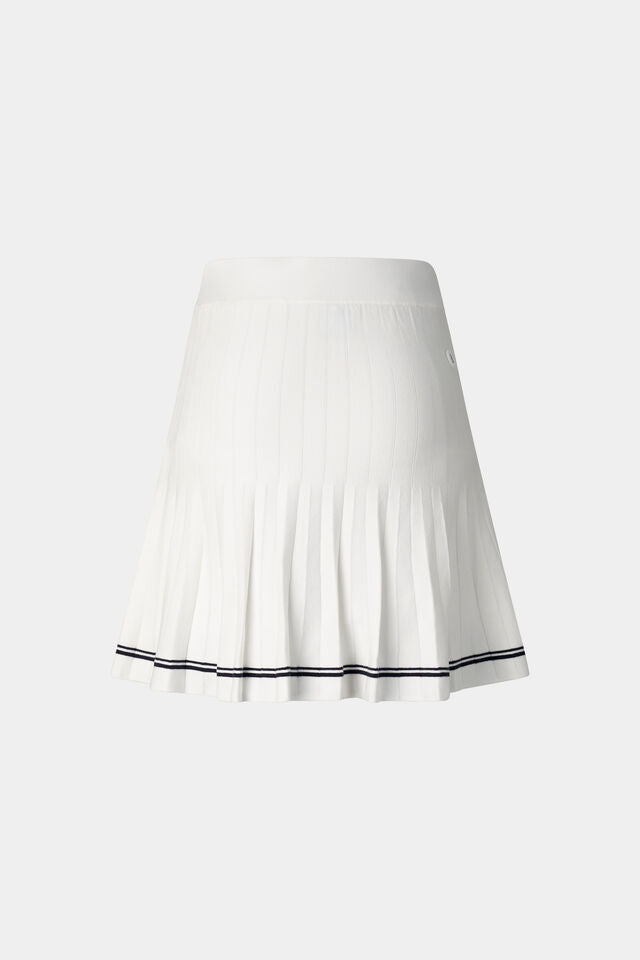 Bogner Women's Knitted Myra golf skirt with premium breathable knit fabric and tailored fit for golf and resort wear