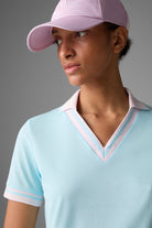 Bogner Women's Lydia golf polo with breathable stretch performance fabric and tailored fit for golf and resort wear