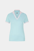 Bogner Women's Lydia golf polo with breathable stretch performance fabric and tailored fit for golf and resort wear