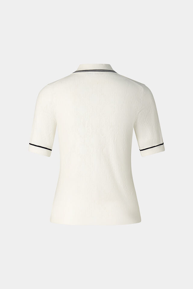 Bogner Women's Mandy knitted golf polo with premium breathable knit fabric and tailored fit for golf and resort wear