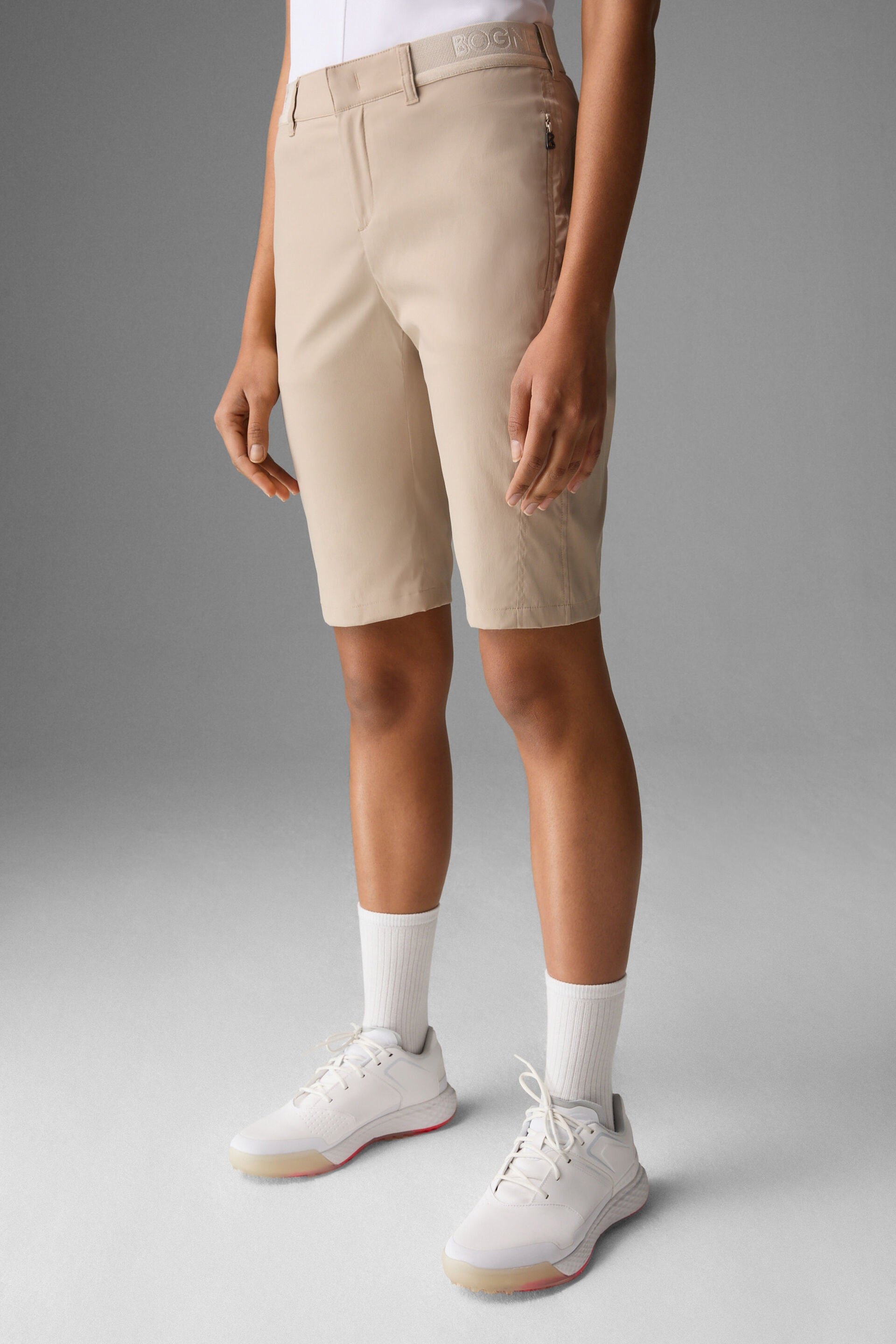 Bogner Women's Zita golf shorts with lightweight stretch fabric and tailored performance fit