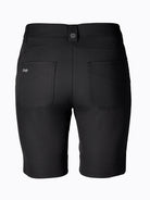 A pair of black Daily Sports Women's Lyric 19" Golf Shorts on a white background
