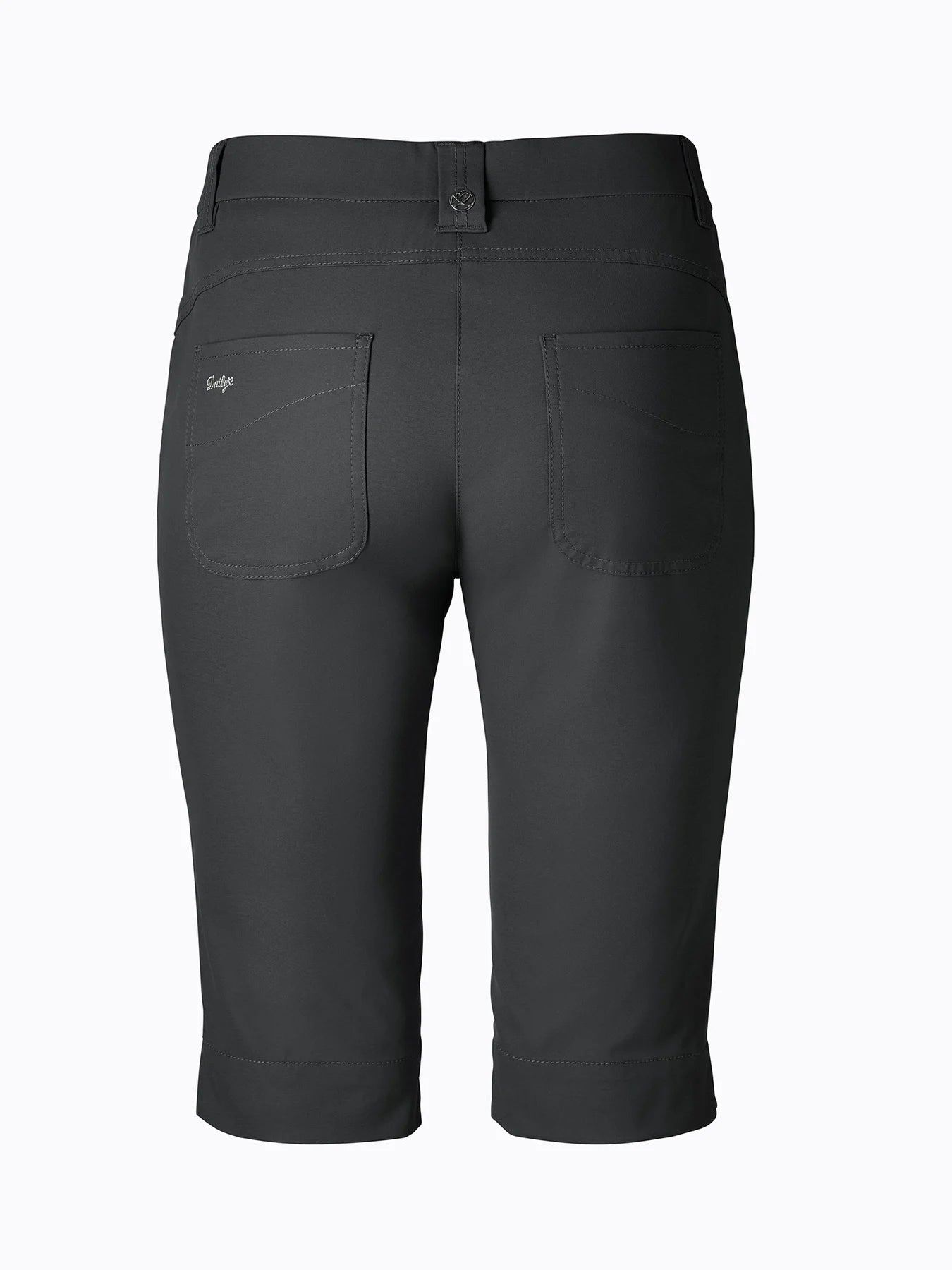 A pair of black Daily Sports Women's Lyric City Shorts on a white background