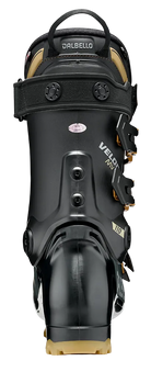 A Dalbello Men’s Veloce MV 110 Ski Boot featuring dual-injected PU shell, 100mm medium-volume last, 110 flex rating, Contour 5 anatomical shaping, MyFit shell system, and GripWalk soles.