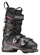A Dalbello Women’s Veloce MV 75 Ski Boot featuring bi-injected PU shell, 100mm medium-volume last, 75 flex rating, Sport W insulated liner, MyFit shell system, and GripWalk soles.