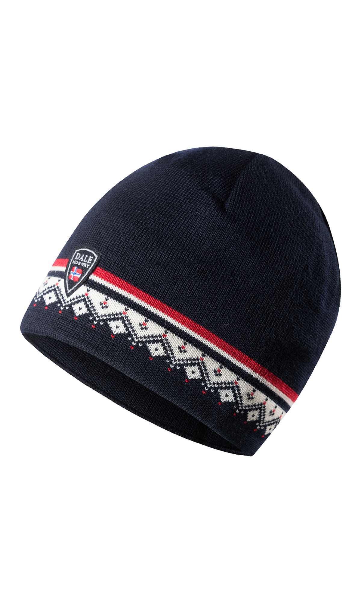 A navy Dale of Norway Moritz Hat that is made in Norway from luxurious Norweigan wool.