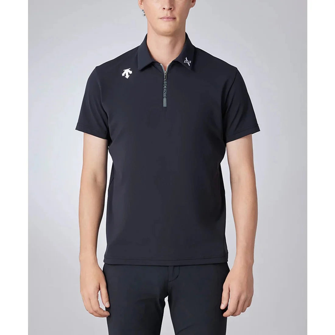 Descente Golf Xander Tour men's Flex Smooth golf polo with breathable stretch performance