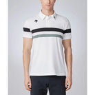 Descente Golf Xander Tour men's tricot mesh golf polo with breathable stretch performance
