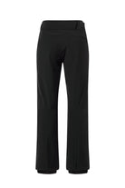 A pair of black Descente Women's Smooth insulated ski pants that feature a 20K waterproofing and 20K breathability membrane, a premium 4-way stretch technical fabric, and a sleek, flattering silhouette.