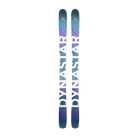 A 2027 Dynastar M-Free 94 ski featuring a progressive twin-rocker profile with camber underfoot, a 94mm waist width, and a Hybrid Core 2.0 construction blending poplar wood and polyurethane. The design highlights full sidewall sandwich construction, a directional sidecut with a tapered tip and tail, and integrated fiberglass reinforcements.