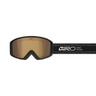 Giro Index 2.0 Asian Fit ski goggle in Black Stacked with Amber Rose VIVID ZEISS lens and OTG design for prescription glasses.