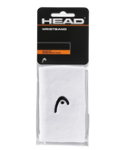 HEAD 5 Inch Tennis Wristband in White featuring soft absorbent fabric, a comfortable stretch fit, and moisture-managing performance.