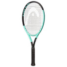 A HEAD IG Boom XCEED strung tennis racket that features a teal and black frame design, intended for beginner and intermediate players