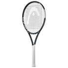 A HEAD IG Speed XCEED strung tennis racket in a sleek black and white color
