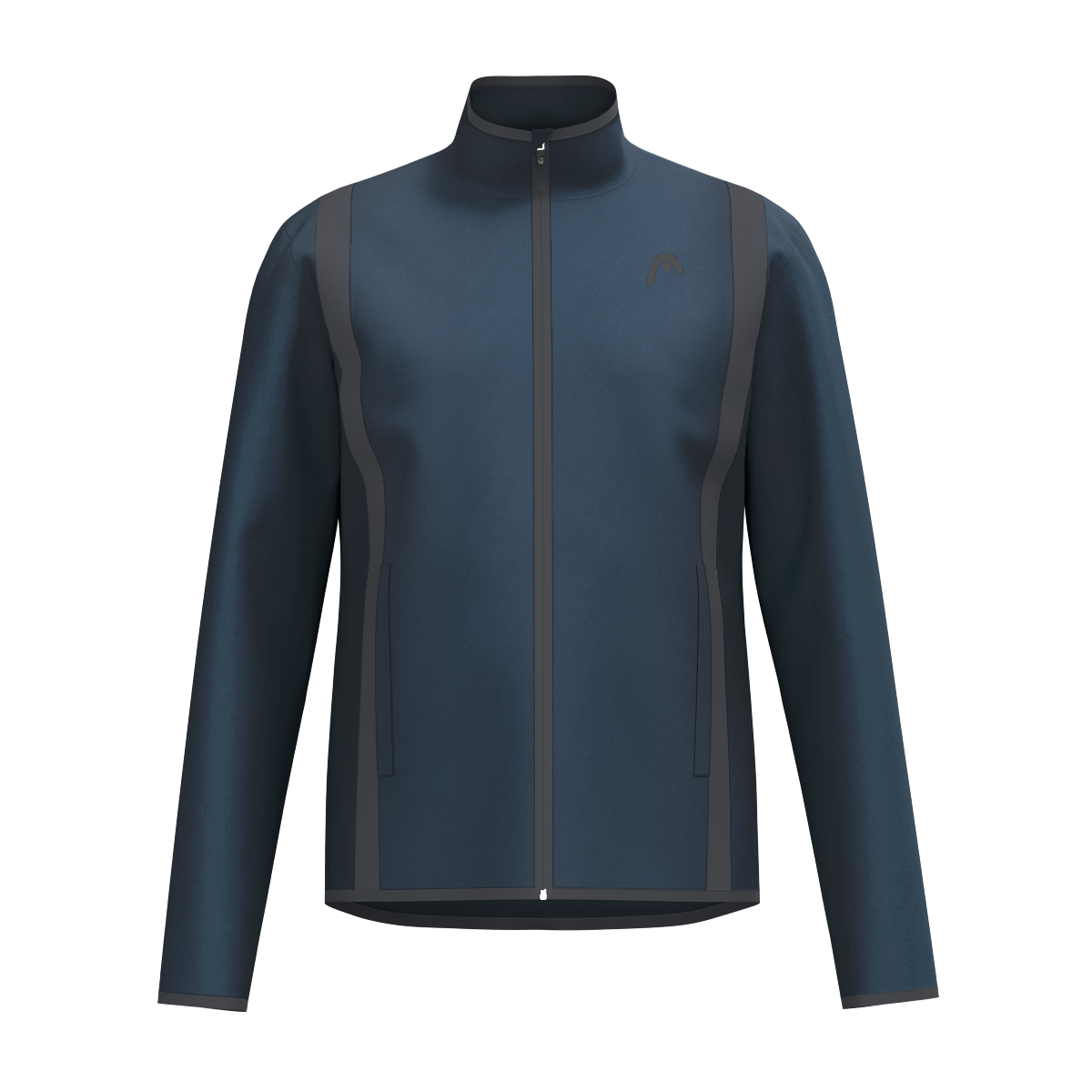 HEAD Junior Club 25 Tennis Jacket featuring a full-zip design, lightweight construction, side pockets, and athletic styling for juniors.