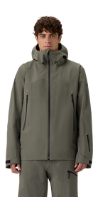 Head Men’s Kore II Jacket showing 3-layer IAM 2020 waterproof breathable membrane fabric, fully taped seams, YKK AquaGuard® water-resistant zippers, fixed helmet-compatible hood, pit zip ventilation, and adjustable cuffs.