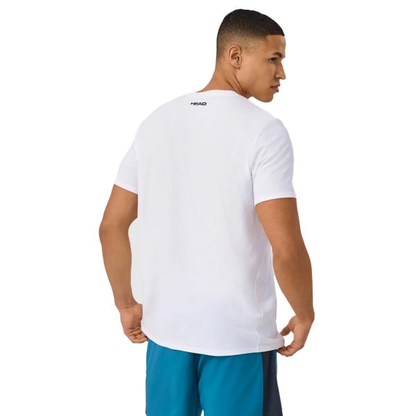 HEAD Men's Rainbow T-Shirt featuring lightweight fabric, rainbow-inspired graphics, a crew neck design, and comfortable everyday wear.