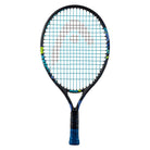 A HEAD NOVAK 19 TENNIS RACKET with a colorful design, featuring a blue and black color scheme with the name 'NOVAK' displayed prominently on the frame.