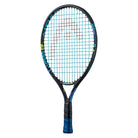 A HEAD NOVAK 19 TENNIS RACKET with a colorful design, featuring a blue and black color scheme with the name 'NOVAK' displayed prominently on the frame.