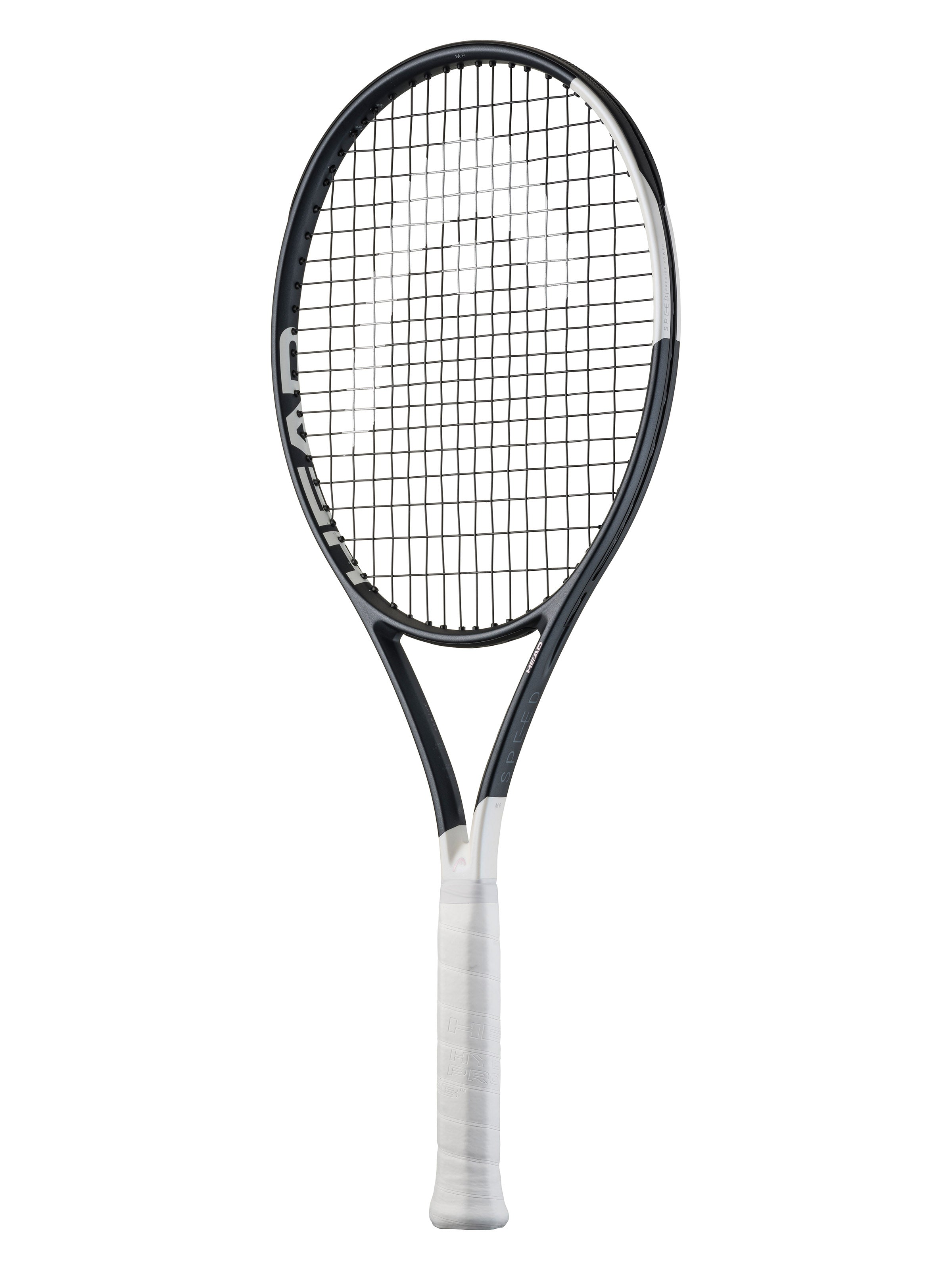HEAD Speed MP high-performance tennis racket highlighting its contrasting black and white color combo