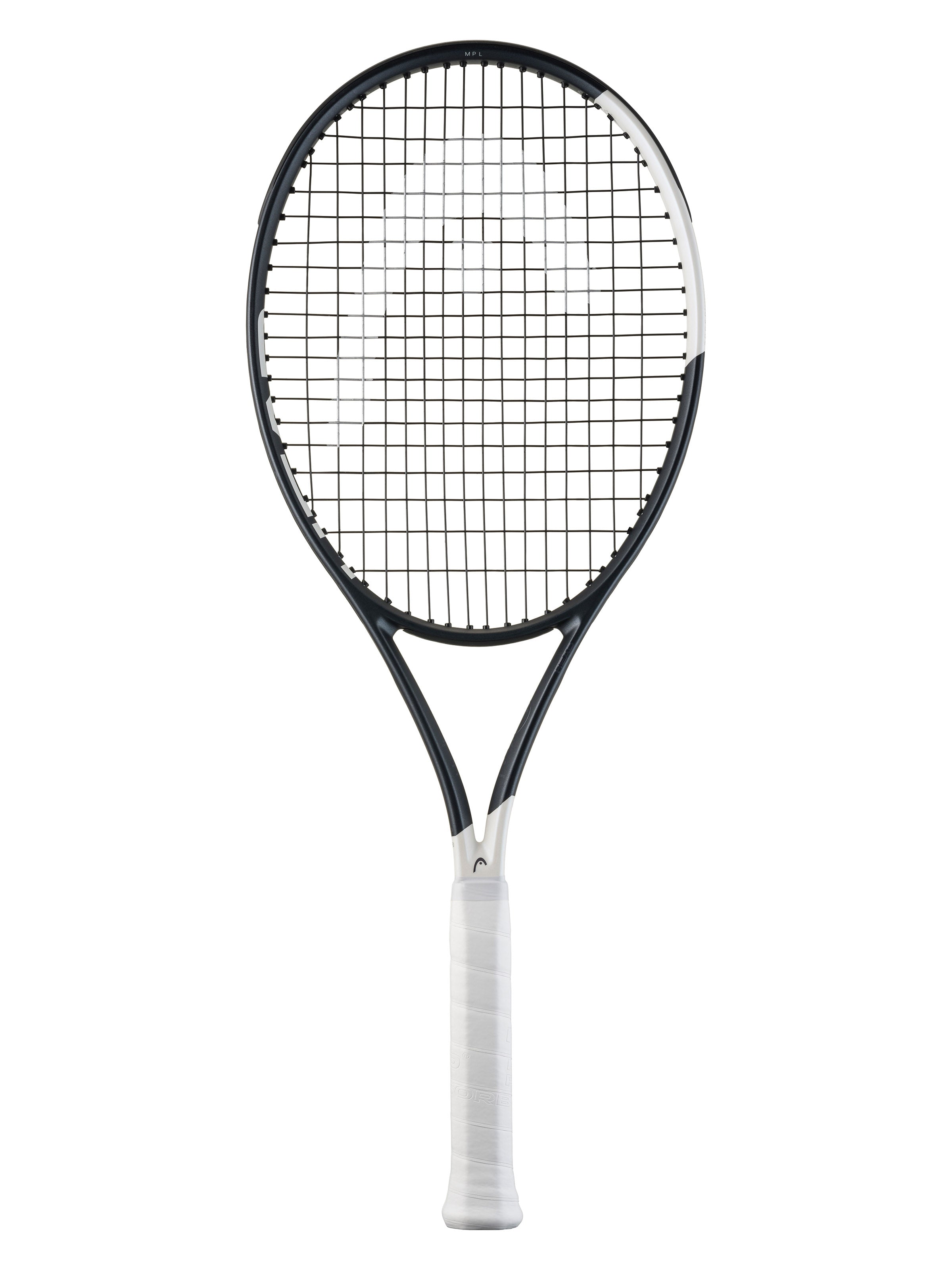 HEAD Speed MP high-performance tennis racket highlighting its contrasting black and white color combo