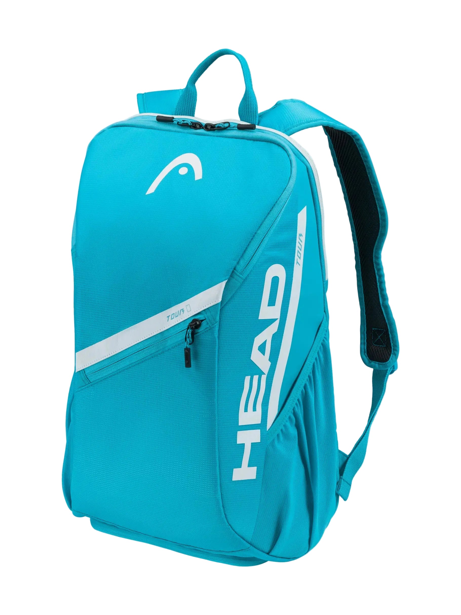 HEAD Tour Backpack 25L featuring dedicated racquet storage, multiple compartments, padded shoulder straps, and durable construction.