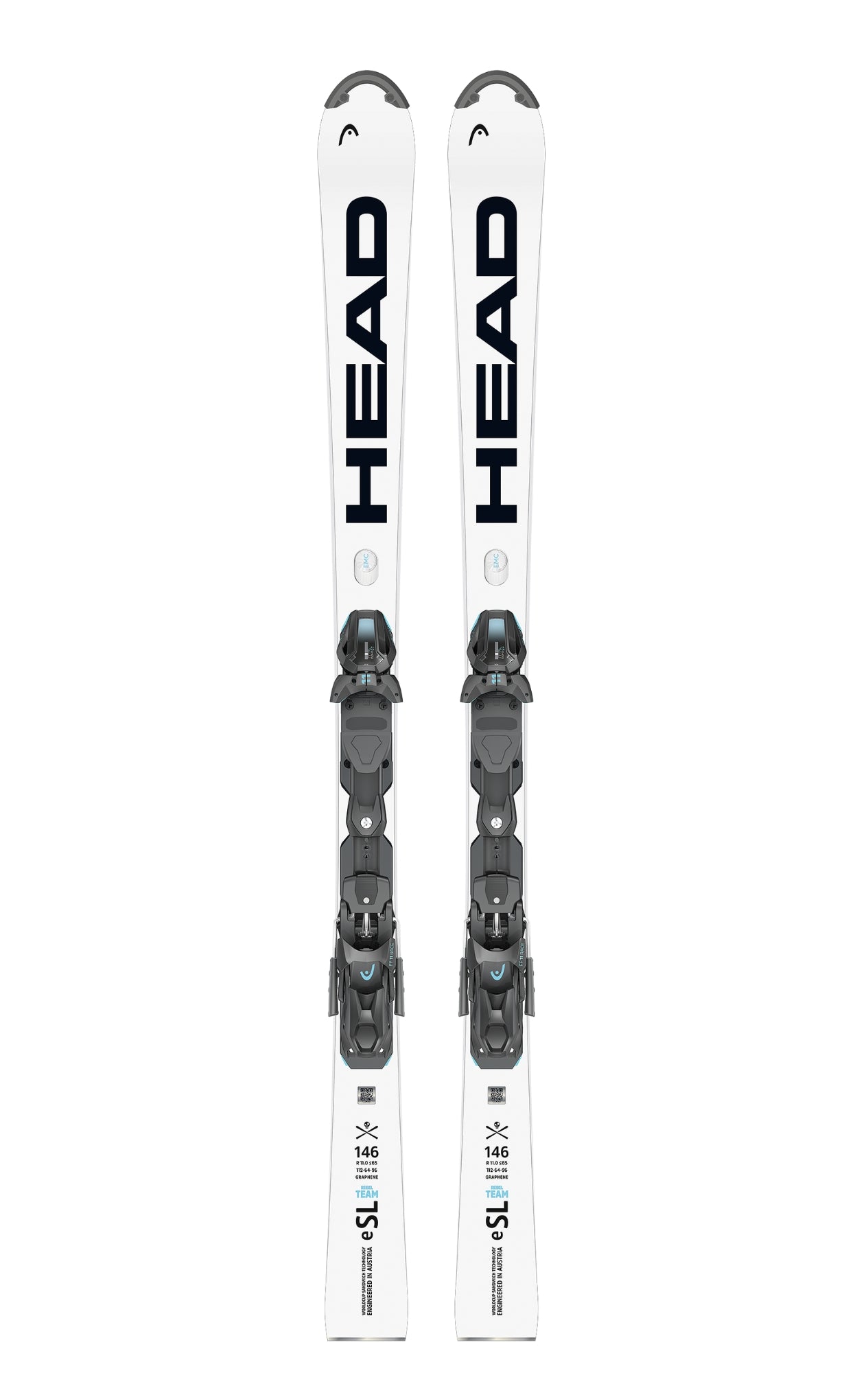 HEAD WCR e.SL Rebel Team skis with Freeflex 11 bindings 2026