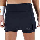 HEAD Women's Club Basic Tennis Skort featuring lightweight performance fabric, built-in shorts, breathable comfort, and athletic styling.