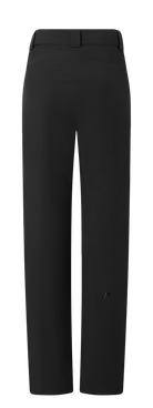 A pair of black Head Women’s Joy Pants showing waterproof breathable shell fabric, articulated knee construction, fully taped seams, adjustable waistband, side zippered pockets, and reinforced scuff guards at lower leg hems.