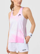 HEAD Women's Spirit Tennis Tank featuring lightweight performance fabric, moisture management, breathable comfort, and an athletic fit.