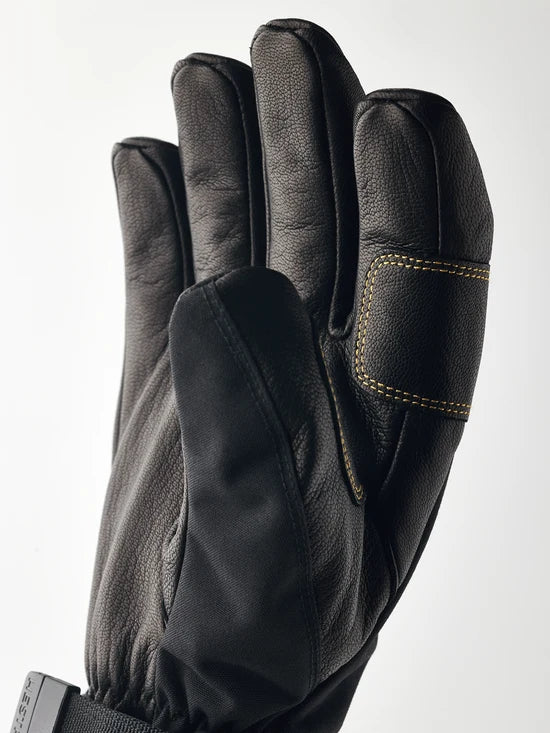 Hestra Army Leather GORE-TEX ski gloves with waterproof membrane, goat leather, G-Loft insulation and high snow-lock cuffs.