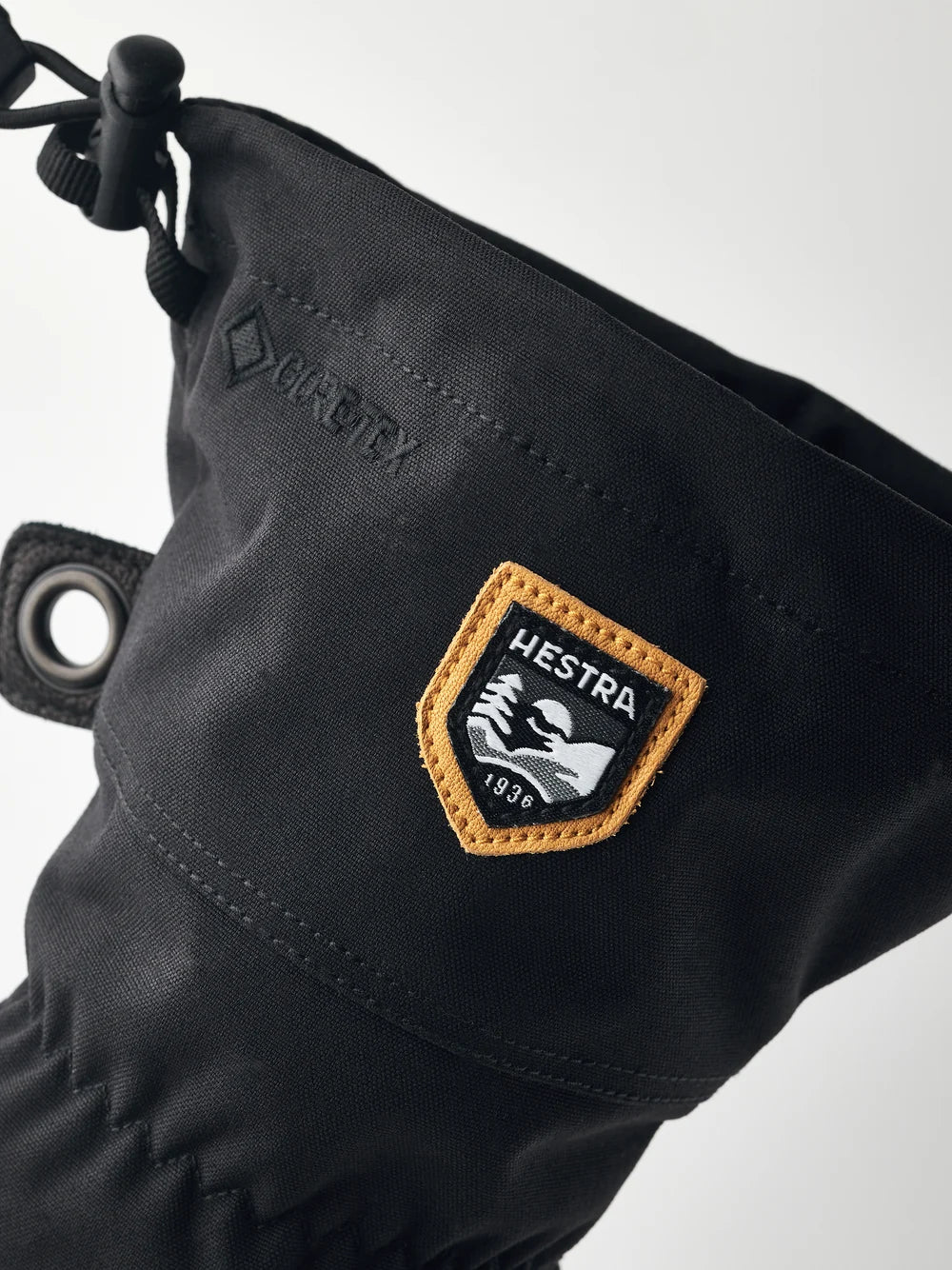 Hestra Army Leather GORE-TEX ski gloves with waterproof membrane, goat leather, G-Loft insulation and high snow-lock cuffs.