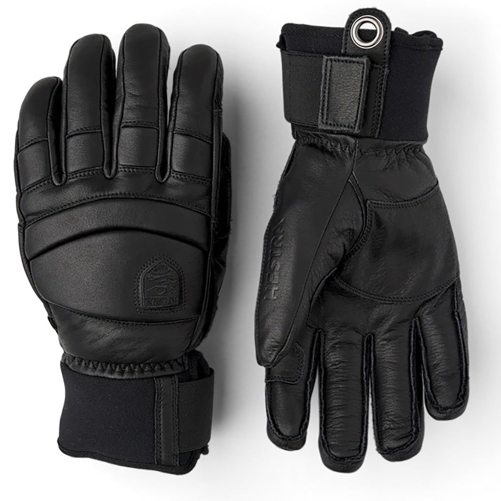 Hestra Fall Line 5 Finger leather ski gloves with G-Loft insulation, removable lining and short neoprene cuffs.