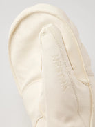 Hestra Fall Line Mitt in Almond White cowhide leather with G-Loft insulation, removable lining and short neoprene cuff.