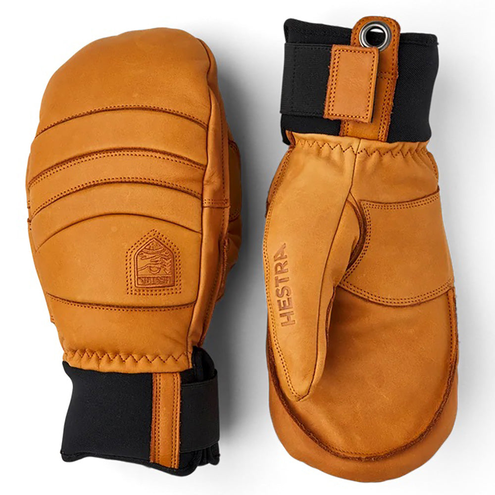Hestra Fall Line Mitt in Cork cowhide leather with G-Loft insulation, removable lining and short neoprene cuff.