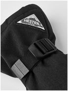 Hestra Powder Gauntlet Five Finger ski glove with goat leather palm, Fiberfil insulation, removable microfleece liner and long gauntlet cuff.
