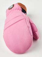 A pair of pink Hestra Women's Fall Line premium leather mittens.