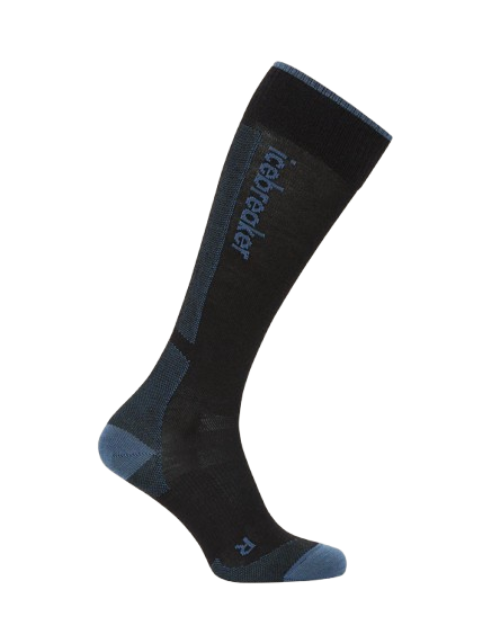 Icebreaker Women's Merino Ski+ Ultralight Ski Socks featuring premium Merino wool, ultralight cushioning, anatomical support, and moisture-managing performance.