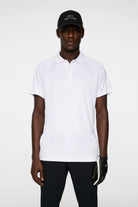 J.Lindeberg Men's Sola golf polo with breathable stretch performance fabric and athletic fit for golf and everyday wear
