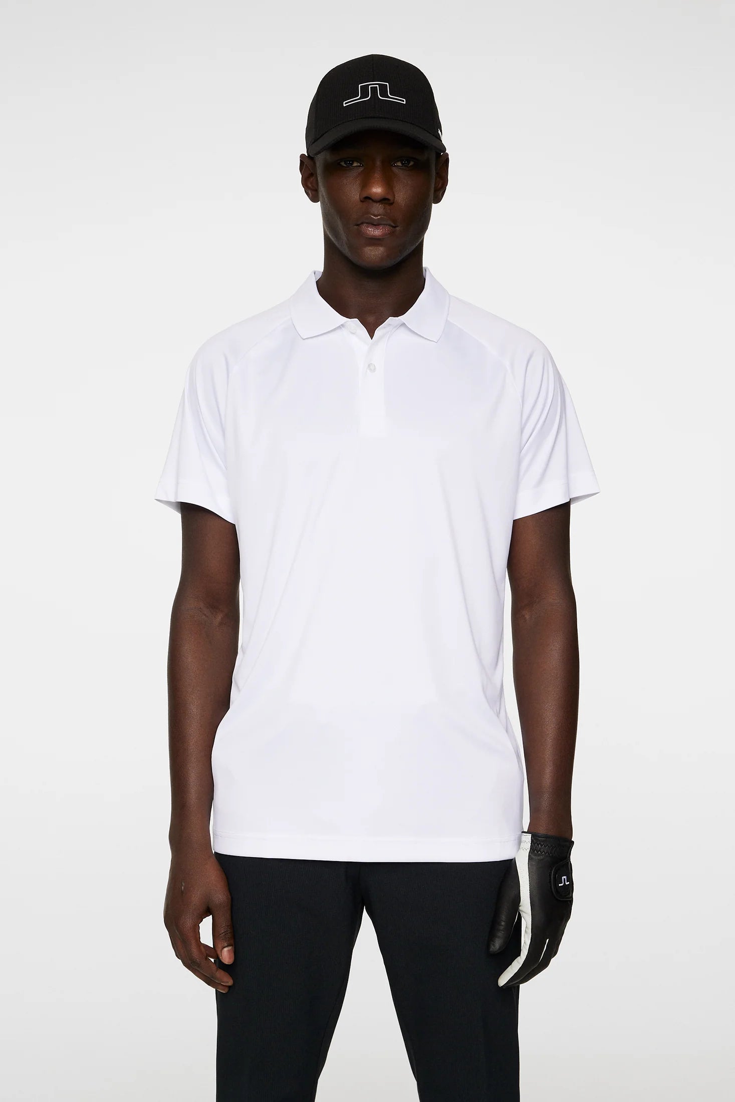 J.Lindeberg Men's Sola golf polo with breathable stretch performance fabric and athletic fit for golf and everyday wear