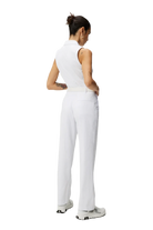 J.Lindeberg Women's Dena sleeveless golf polo with breathable stretch performance fabric and athletic fit for golf and active wear